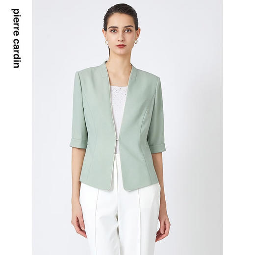 皮尔卡丹女装春季新款简约修身多色通勤西服上衣C31UL001
 商品图3