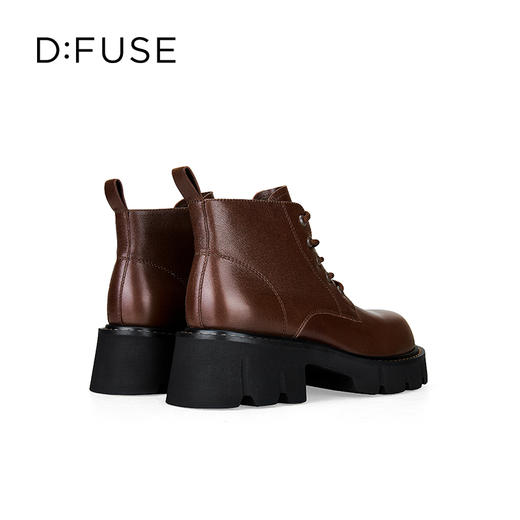 D:FUSE迪芙斯2024冬季新款短靴英伦风机车靴轻量增高厚底马丁靴DF44116414 商品图5