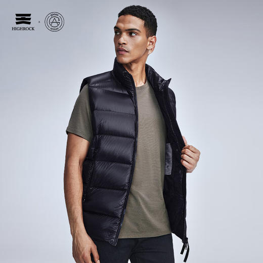 天石鹅铠甲秋冬季男女同款白鹅绒羽绒马甲外穿立领加厚户外运动坎肩G321 商品图0