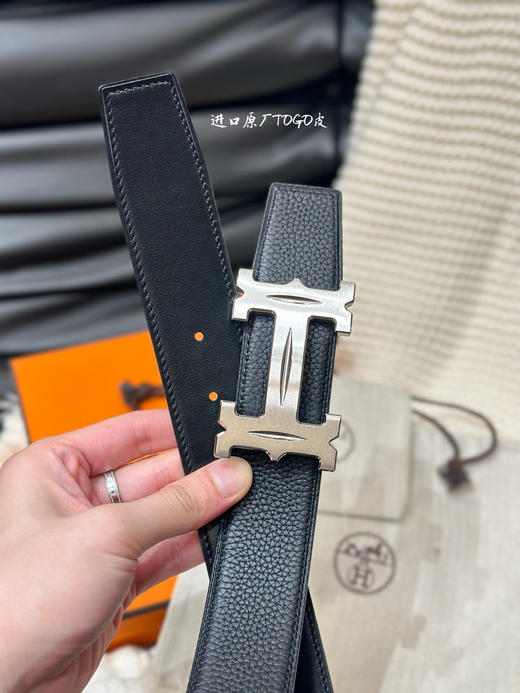 秋冬特惠💰350 【爱马仕】男士腰带 H 5382 BELT BUCKLE & REVERSIBLE LEATHER STRAP 带身宽3.8cm 商品图3