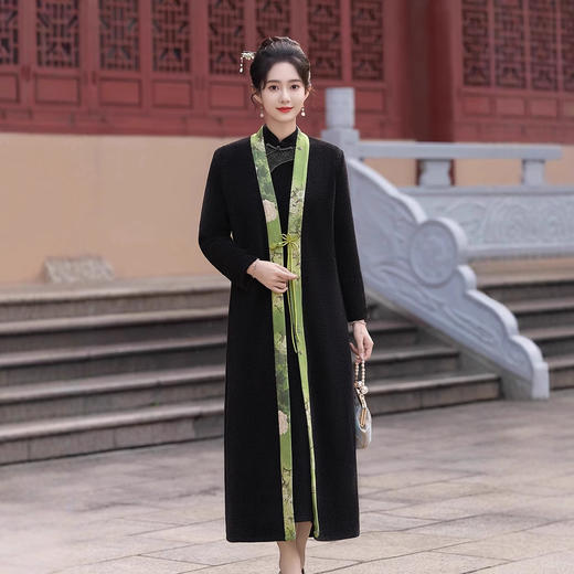 GSJ 999国风优雅气质日常风衣旗袍大衣外套 商品图0