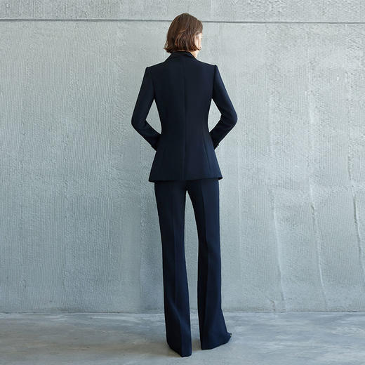 IWY/高级感黑色微喇裤秋季2024新中式盘扣西装套装醋酸西服外套CP2078 商品图3
