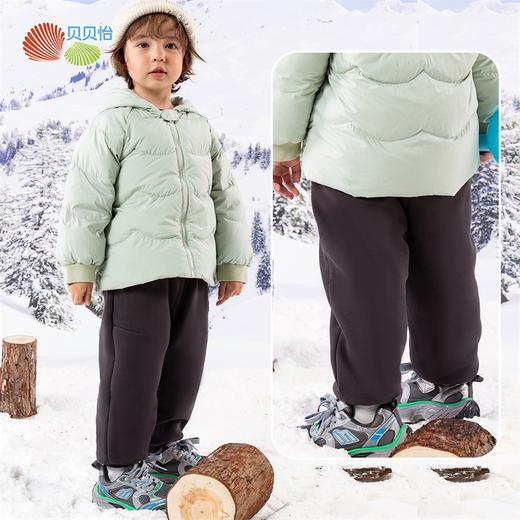 贝贝怡童装儿童冬季夹棉裤子2024新款男童加厚保暖运动裤洋气卫裤ZB4DK020 商品图8