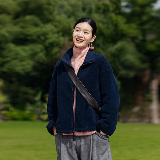 绽放335朵/荒野旅人短外套秋冬羊毛摇粒绒高领长袖保暖休闲上衣 商品图4