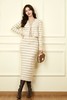 LNNNS 慵懒条纹针织连衣裙开衫套装 18891 商品缩略图1