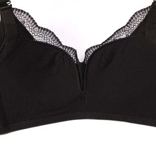 都市丽人B杯常规内衣聚拢升杯中厚蕾丝四排扣树脂胶圈3/4杯常规文胸LB49Y1 商品图6