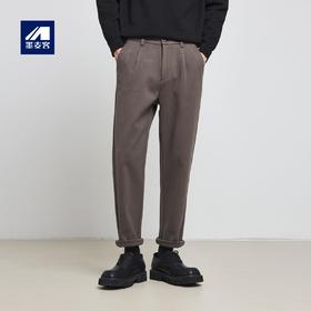 年货节！【轻商务毛呢裤】男2024年秋冬新款基础纯色直筒男士长裤