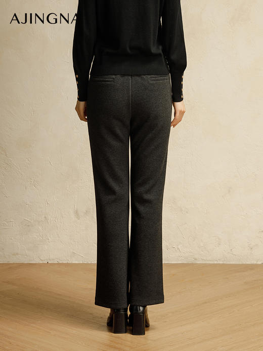 【商场同款】阿菁娜2024冬季新款高品质羊毛混纺微喇裤A30D210097 商品图2