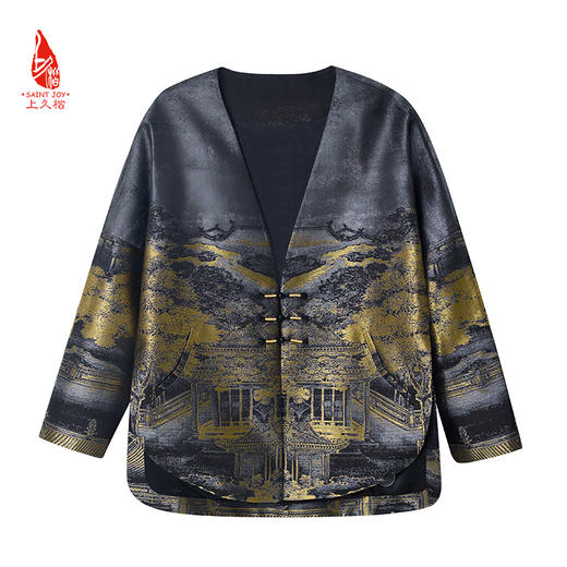 SAINTJOY/上久楷宋锦外套 复古 中国风 女士上衣  汉宫秋月图 CY1024207001 商品图4