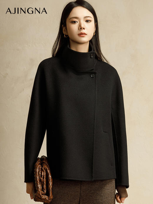 【商场同款】阿菁娜2024冬季新款直身H短箱型大衣A30D211017 商品图4