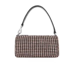 alexander wang亚历山大王 heiress系列水钻 牛皮 小拎包单肩包腋下包手提包手拿包 迷你 女款 粉色