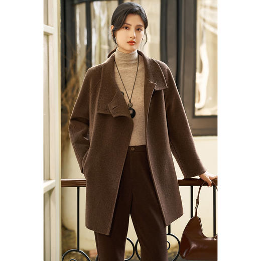 剩XL 米思阳2025秋季新款复古气质毛呢外套高级感时尚羊毛大衣女士4735 商品图2