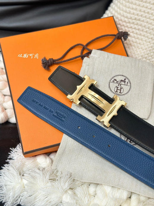 秋冬特惠💰350 【爱马仕】男士腰带 H 5382 BELT BUCKLE & REVERSIBLE LEATHER STRAP 带身宽3.8cm 商品图5