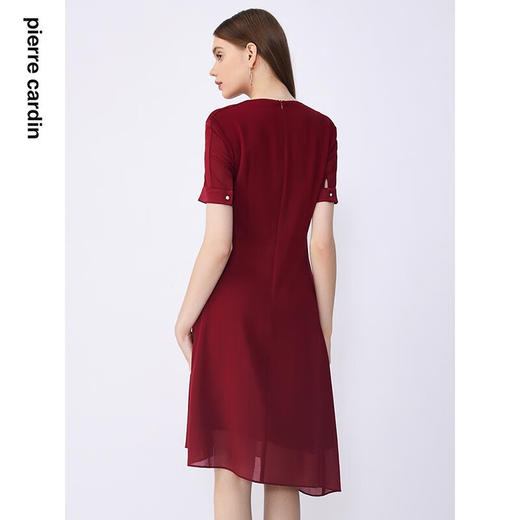 皮尔卡丹女装夏季新款通勤修身不对称多色连衣裙C32DS016
 商品图3