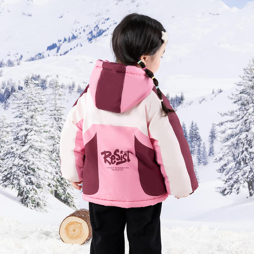 贝贝怡童装儿童棉服加厚冬季2024新款男童女童户外加绒保暖外套ZB4DS013 商品图2