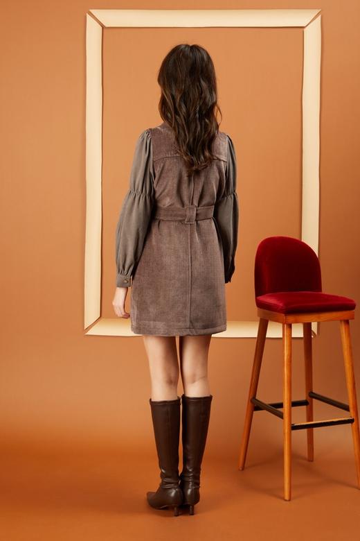 Le Malene 假两件拼接收腰连衣裙 10951 商品图2