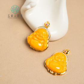 蜜蜡佛公吊坠