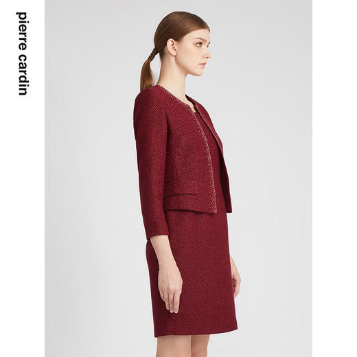 皮尔卡丹女装秋新款复古小香风淑女短外套P2310U2961T0
 商品图1