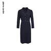 皮尔卡丹女装连衣裙藏蓝色西服领长袖春秋醋酸连衣裙P2302E2991N0 商品缩略图4