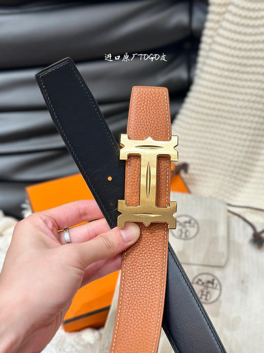 秋冬特惠💰350 【爱马仕】男士腰带 H 5382 BELT BUCKLE & REVERSIBLE LEATHER STRAP 带身宽3.8cm 商品图3