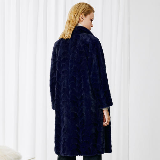 EITIE爱特爱气质翻领保暖直筒奢华大衣皮草外套冬新款8093720 商品图4