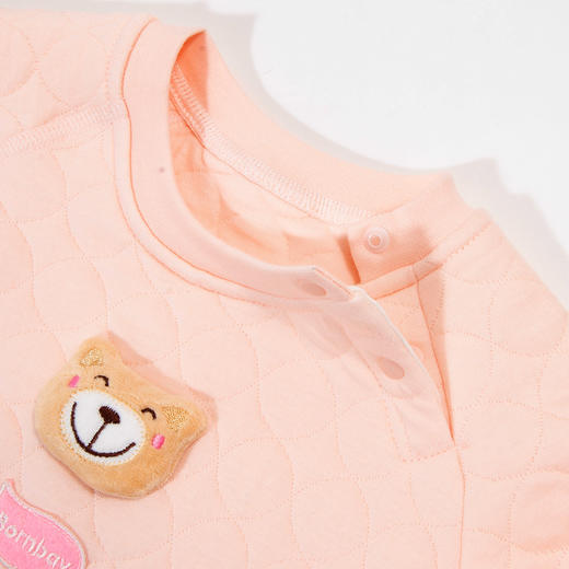 贝贝怡童装儿童三层暖棉套头套装男女宝宝家居服两件套保暖春秋冬ZB4DT001 商品图6