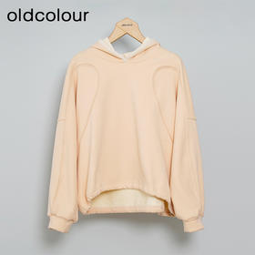 oldcolour秋冬款休闲气质百搭宽松加绒保暖连帽长袖T恤女N42023272A