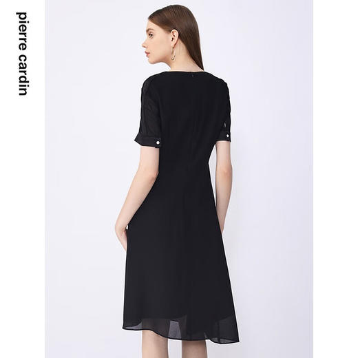 皮尔卡丹女装夏季新款通勤修身不对称多色连衣裙C32DS016
 商品图7