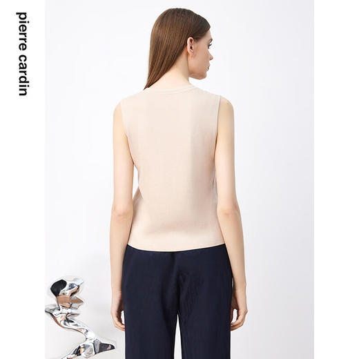 迪安诺女装毛针织衫浅米色修身辣妹短上衣吊带背心女N3399K3332M1
 商品图2