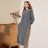 慵懒风设计感翻领长袖连衣裙女秋冬气质高级感直筒毛衣裙V4443589 商品缩略图3