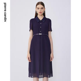皮尔卡丹女装夏季新款通勤百搭雅致修身连衣裙P2215D2131Z0
