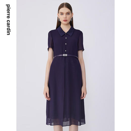 皮尔卡丹女装夏季新款通勤百搭雅致修身连衣裙P2215D2131Z0
 商品图0