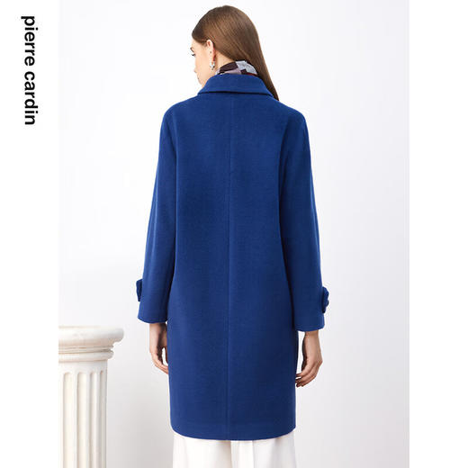 皮尔卡丹女装简约宝蓝色直筒通勤减龄气质大衣P3468C3972L0 商品图2