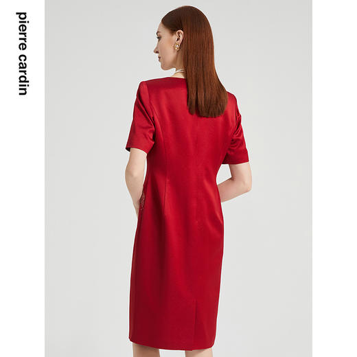 皮尔卡丹女装新款春季新款优雅修身礼服连衣裙P2206D2046T0 商品图2