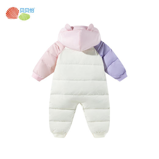 贝贝怡婴幼儿羽绒连体衣冬季新款女宝宝三防鸭绒外出抱衣爬服冬装ZB4DL008 商品图5