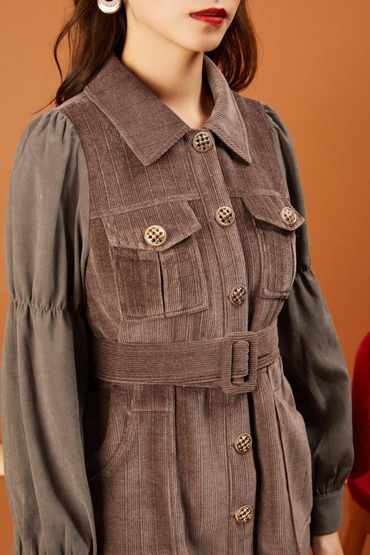 Le Malene 假两件拼接收腰连衣裙 10951 商品图3