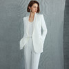 IWY/白色西装外套女高级感醋酸缎面新中式国风西服套装主持正装CP2078 商品缩略图1
