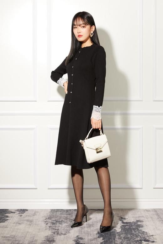 Le Malene 修身X型黑色连衣裙 11005 商品图0