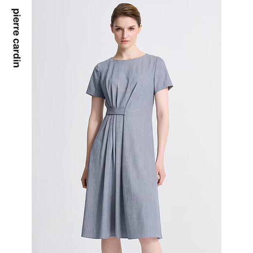 皮尔卡丹女装新款通勤时尚淑女修身双色夏季连衣裙C42DS11
 商品图0