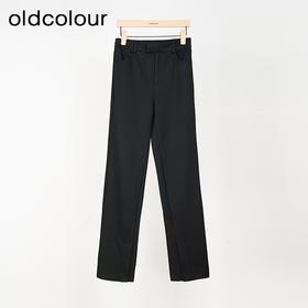 oldcolour春秋款黑色修身百搭高腰气质铅笔裤长裤女O11073141