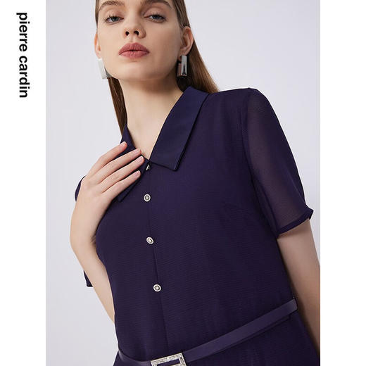 皮尔卡丹女装夏季新款通勤百搭雅致修身连衣裙P2215D2131Z0
 商品图4