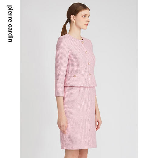 皮尔卡丹女装连衣裙秋季圆领假两件通勤职业直筒裙P2310E2886F0
 商品图1