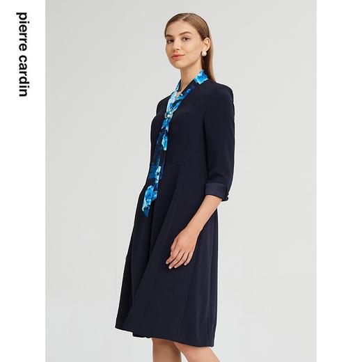 皮尔卡丹女装春秋季新款简约通勤百搭修身多色连衣裙C23DL37
 商品图1