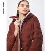 皮尔卡丹女装羽绒服咖色中款加厚日常通勤羽绒外套P3493Y3410K0 商品缩略图4
