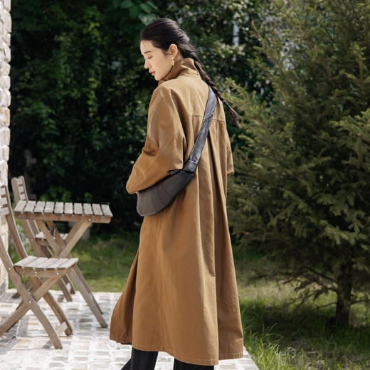 绽放775朵/秋冬时光旅人棉珠地布可拆卸摇粒绒防风保暖长外套风衣 商品图2