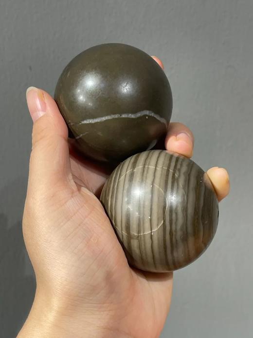 雨花石老手捻旋掌球一对，顺丰包邮 商品图10