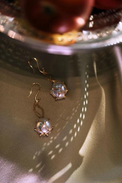 我最爱的，手工感和不完美 ｜ 黄金璎珞网海珠耳环 商品图6