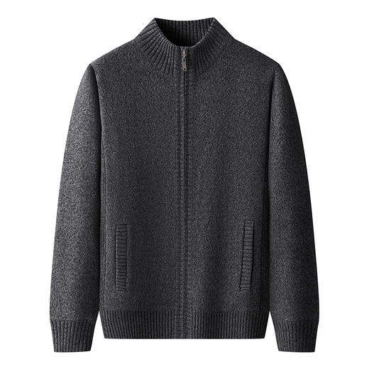 【加绒】【新款DAB】大依优型大码男装立领拉链毛衣开衫外套针织休闲加肥加大男士胖子大码内搭上衣 商品图12