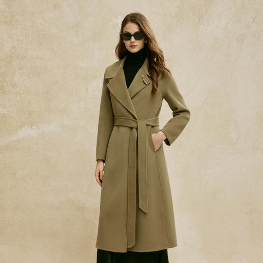 PH925斯尔丽斯尔丽24冬季新款双面羊毛大衣正肩修身大翻领显高显瘦大衣 商品图5