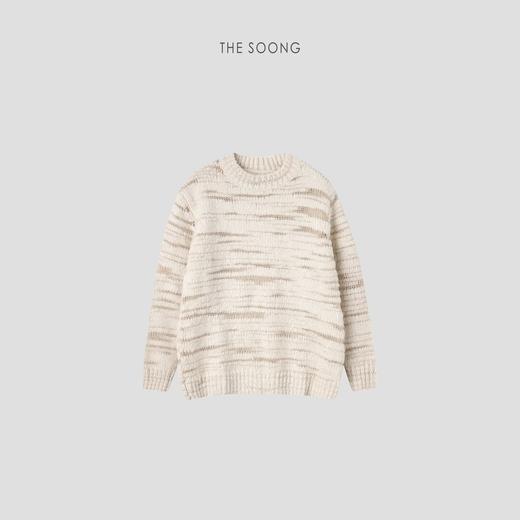 THESOONG‘法式慵懒’手工编织不规则纹 圆领针织毛衣HWMY5942 商品图0